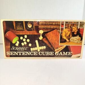Vintage 1971 Scrabble Sentence Cube Board Game by Selchow & Righter